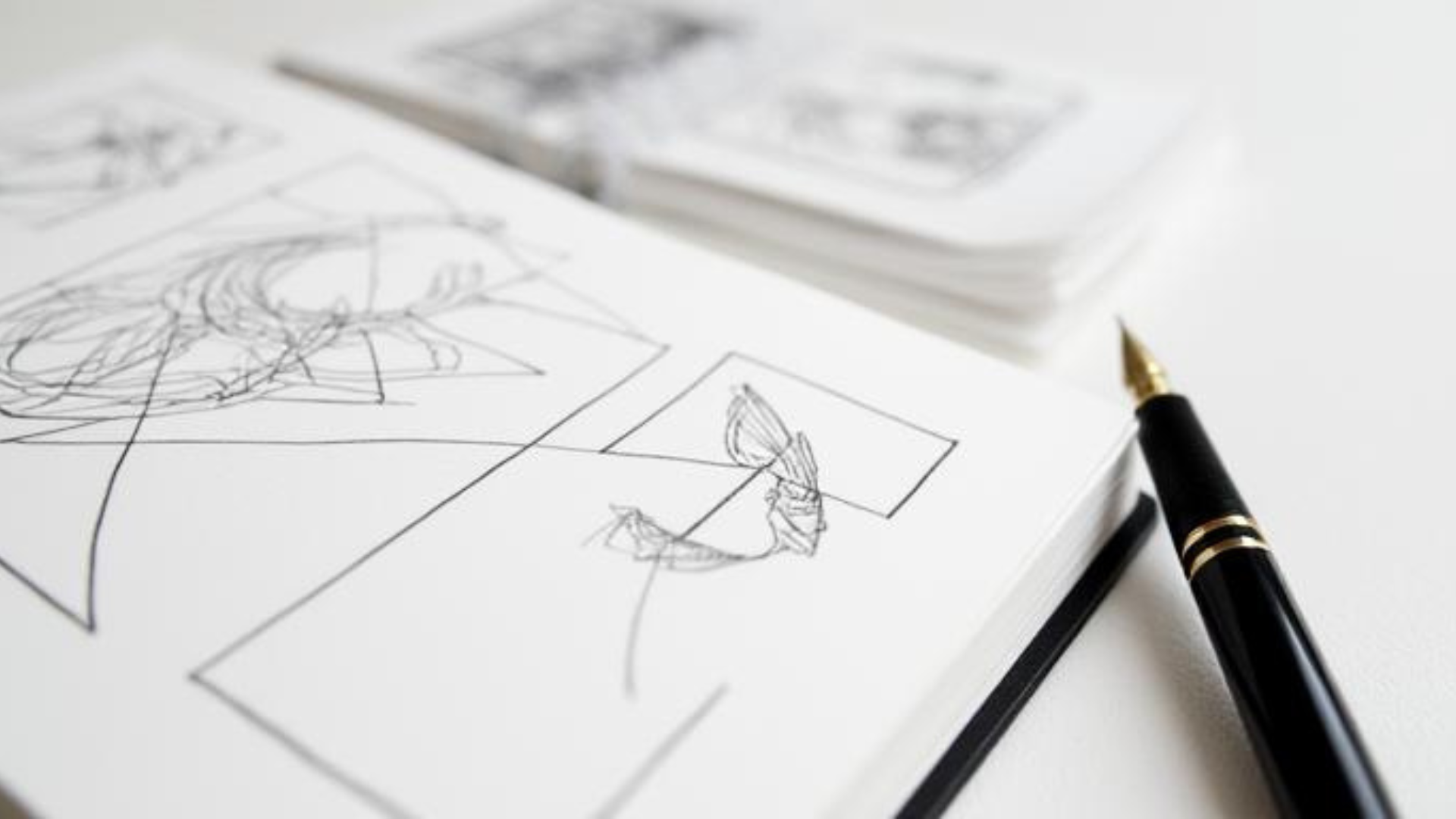 Skizzenbücher für Bleistift und Tusche Atmosphärenbild
