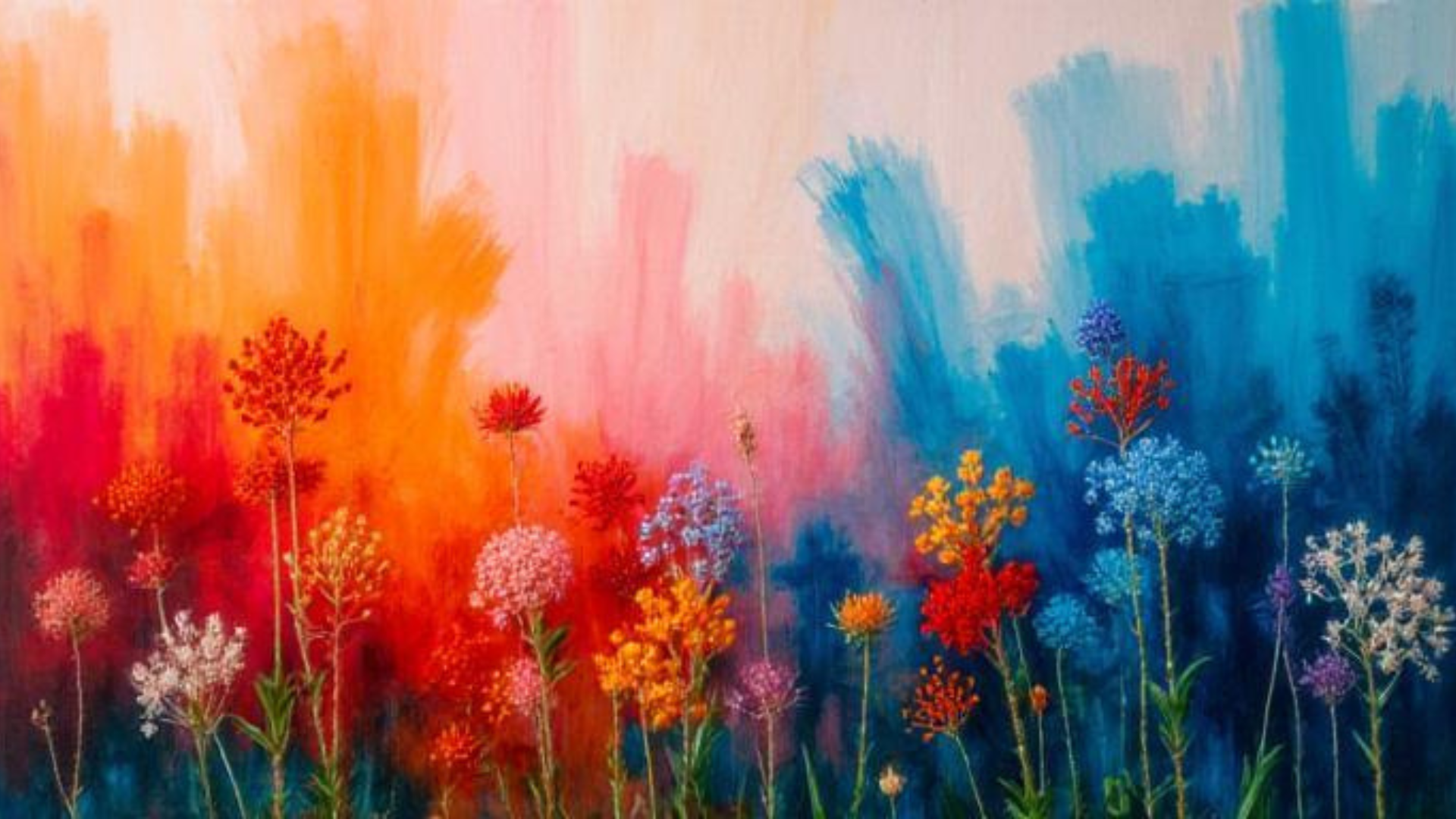 Bunte Acrylfarben Atmosphärenbild
